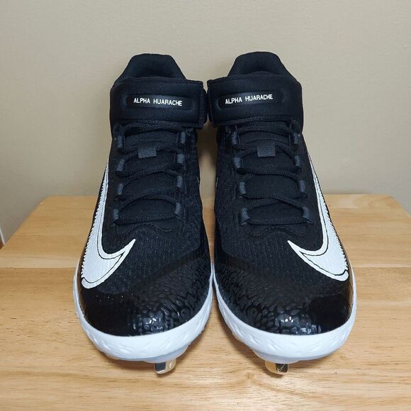 Nike Alpha Huarache Elite 4 Mid Metal Baseball Cleats Black DJ6520-001 Men's 13 - Picture 2 of 7